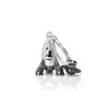 Fusée Solar Planet Keyring, Black, Silver, One Size
