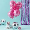 Hot Pink & White Party Balloons Decorations - 10 Pack