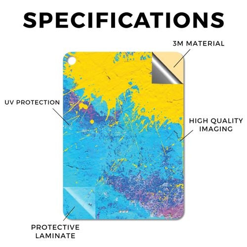 Tablet Skin Compatible with Apple iPad Air 11" (M3) 2025 - Splatter Wall - Premium 3M Vinyl Protective Wrap Decal Cover - Easy to Apply | Crafted in The USA by MightySkins