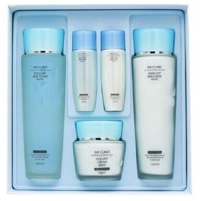3W Clinic Excellent White Skin care Set Anti Aging Whitening 3 PC Set USA Seller