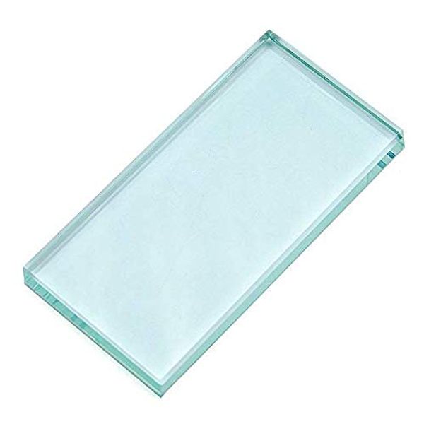 Pro Nail Art Painting Color Toning Glass Board Glass Makeup Palette Eyelash Extension Adhesive Glue Pallet Glass Palette Stand（2 x 4 Inch ）