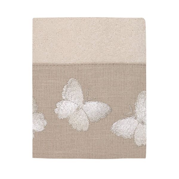 Avanti Linens - Washcloth, Soft & Absorbent Cotton Towel (Yara Collection, Ivory)