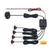 Car Reverse Backup Radar System Kit 4Pcs Flat Hidden Parking Sensor Rainproof