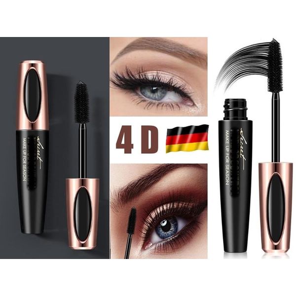 NEU !!! 4D SILK FIBER DE Wimperntusche Mascara Faser Wimpern Verlängerung Lash Schwarz SEIDEN FASER Volume Eyelash