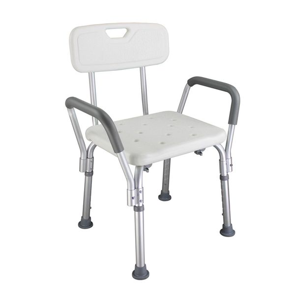 Medical Bathroom Safety Shower Tub Aluminium Alloy Bath Chair Bench with Back & Handle, Adjustable & Extra Wide Shower Chair for Bathtub, Shower Chair for Inside Shower, Shower Stools for Seniors