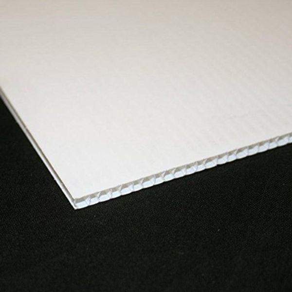 6mm White Correx Fluted Board A3 420 x 297 Correx Sheet Corrugated Plastic Sign