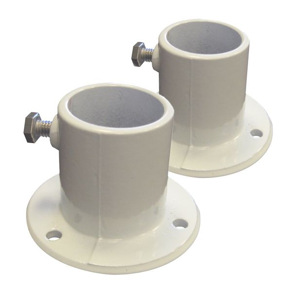 Blue Wave NE1228PR Aluminum Deck Flanges for Above Ground Pool Ladder - Pair