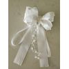 BowFancyFL First Communion Bow for Baptism White Bow for Girls