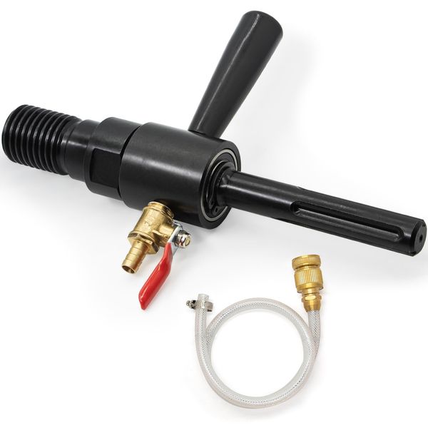 1 1/4"-7 Male to SDS Max Drill Adapter - Water Injection Capable, Includes So...