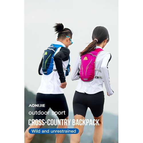 Geila Hydration Backpack, Hydration Vest Outdoors Sport Trail Marathoner Running Race Lightweight Rucksack for Men & Women (Grey set with 2 Water bottle)