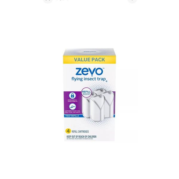 NEW Zevo Flying Insect Trap,Fly Trap 4 Refill Cartridges .