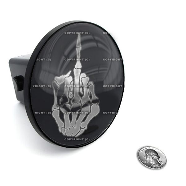  2" Tow Hitch Receiver Plug Cover Insert For SUV's & Trucks - "Chrome Finger"