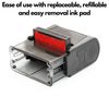 Self Inking Rubber Stamp, Refillable Red Ink Preinstalled - 1.4" x 0.51" X (35 x 8mm) (Received)