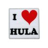 Iron Patch I Love Hula Silver