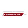 REMOVE BEFORE FLIGHT Key Chain Zip Tags Pack of 5, red