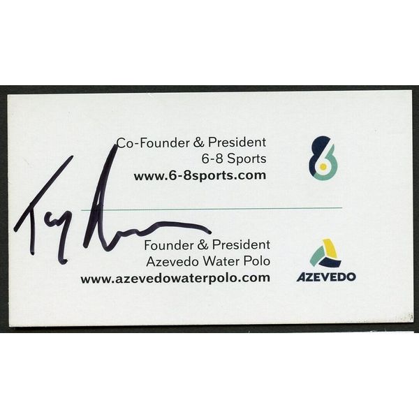 Tony Azevedo signed autograph auto President 6-8 Sports Business Card BC676