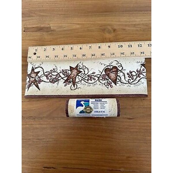 Chesapeake Americana Country Heart Stars Wallpaper Border USA Cottagecore Farm