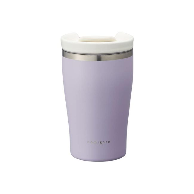 Doshisha nomigoro Tumbler touki-futa RELAX Vacuum Insulated Ceramic Lid Included, 9.5 fl oz (280 ml), Purple