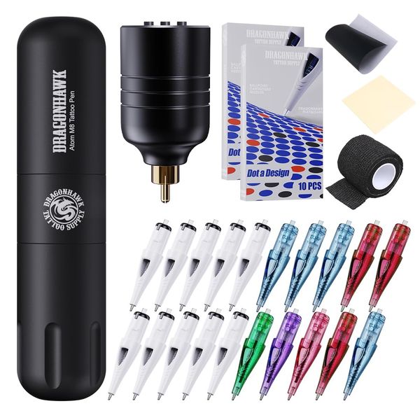 Tattoo Maschine Set Rotary Tattoo Pen Wireless Tattoo Battery Tattoo Power Supply Tattoo Needles for Tattoo Beginner