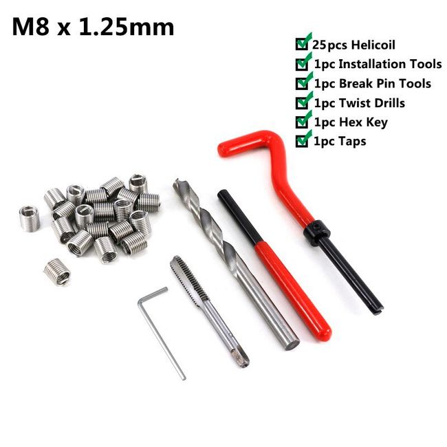  Thread Repair Tool Kit, M6x1.25 Thread Repair Kit High