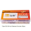 50pcs Tube Od 3/8 Brass Compression Sleeves Ferrulesbrass Compression Fitting A