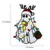 2 Pack Funny Christmas Ghost Embroidered Iron on Patches