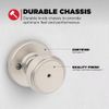 Maven Satin Nickel Bed/Bath round Door Knob