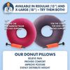 Dr. Frederick's Original Donut Pillow - 18" Inflatable Donut Cushion for Tailbone Pain Relief - Seat Cushion for Hemorrhoids, Bed Sores, Prostatitis - Portable for Travel, Home, Office, & Car