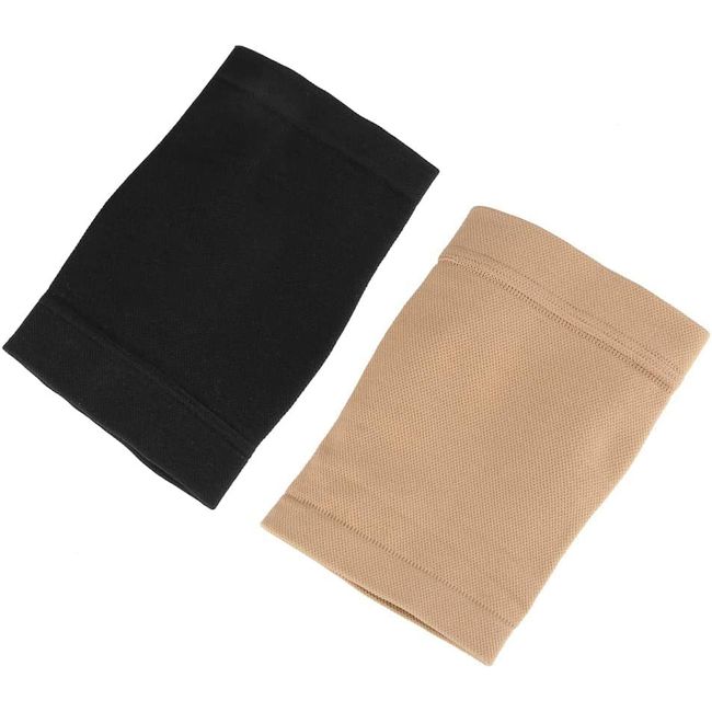 Unisex Tattoo Cover Up Sleeve Forearm Concealer Arm Protection Black and Skin 5.9 inch Pack of 2