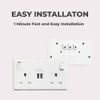 WK Electrical - 13A 1G to 2G Switched Converter Socket with USB (2400mA)