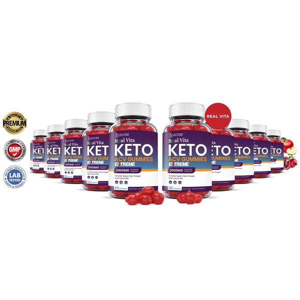 Real Vita Keto Extreme ACV Gummies 2000MG Apple Cider Vinegar 600 Gummys