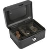 BARSKA 6 Inch Cash Box with Key Lock , Black