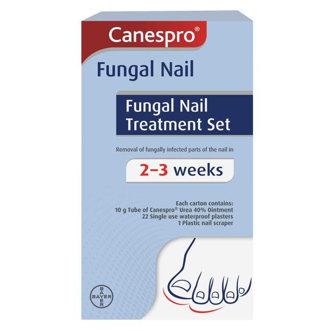 Canespro Fungal Nail Treatment Set for Toenails | Plasters & Nail Scraper Included