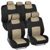 Car Seat Covers for Kia Optima 2 Tone Beige & Black w/ Split Bench