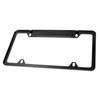 Black Stainless Steel License Plate Frame (Black/Chrome Flag)