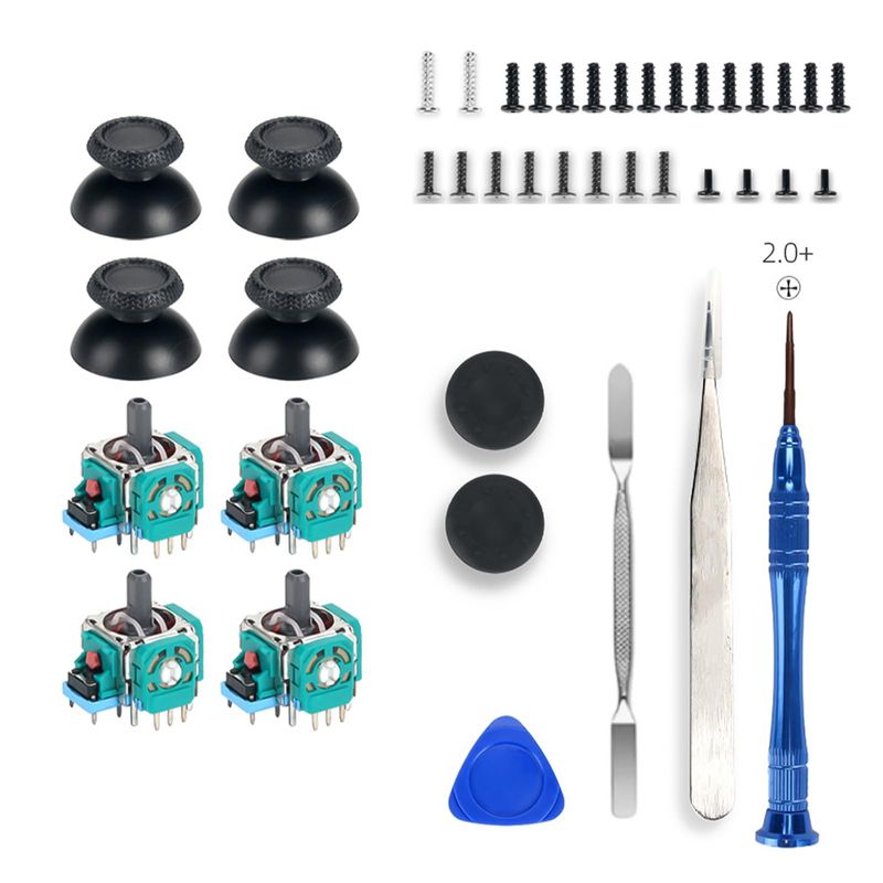 aninako PS5 Controller Repair 18 in 1 Joystick Analog Stick Sensor ...