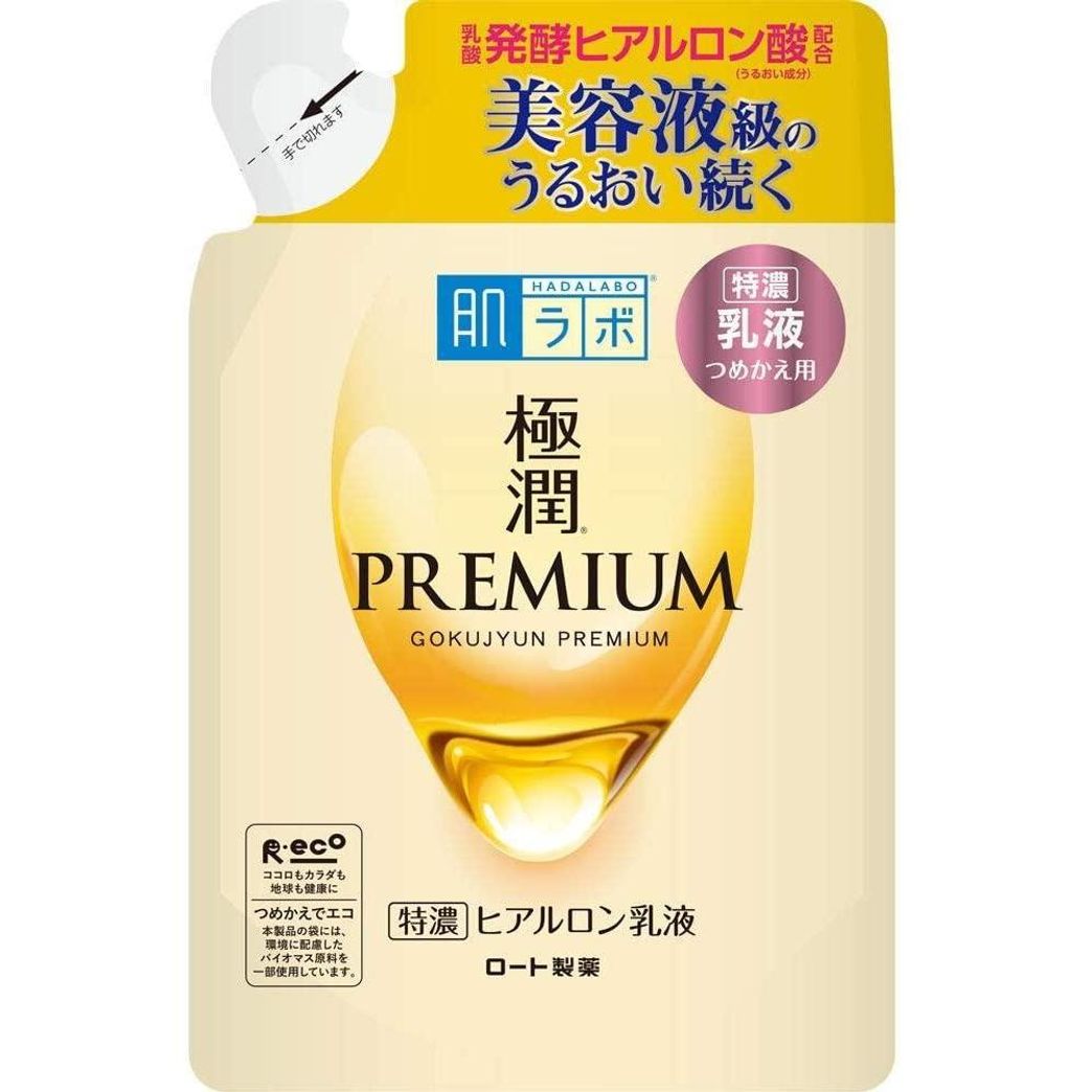Rohto Hada Labo Gokujyun Premium Super Hyaluronic Milky Lotion Refill 140ml