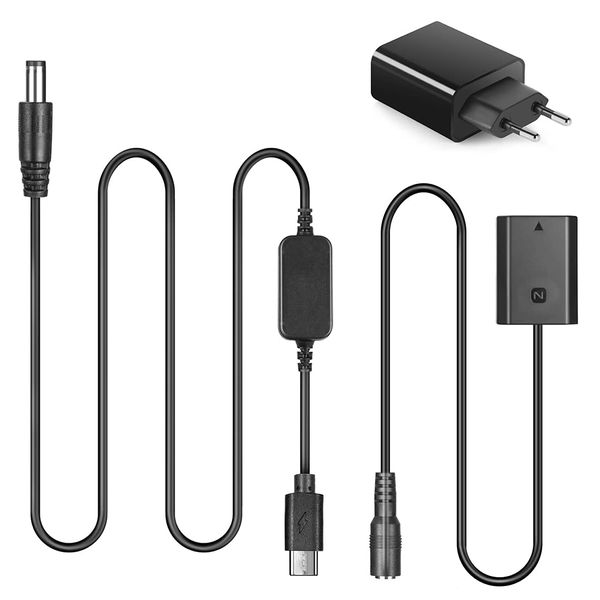 NP-FZ100 USB-Typ-C-Powerbank-Kabel-PD-Adapter für Sony Alpha 9 A9 ILCE-9 ILCE-7M3 A7RIII A7 III ILCE-7M3 ILCE-7M3K A6600