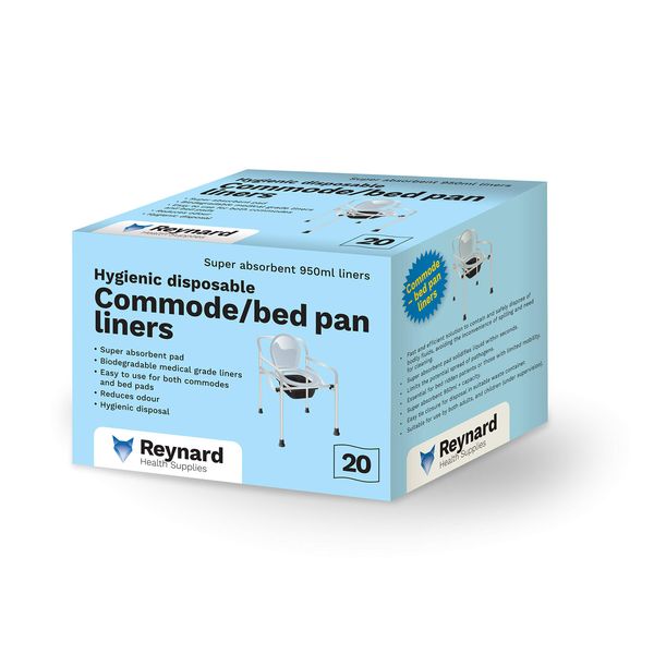 Reynard Commode/Bed Pan Liners 1 x Pack of 20 Liners