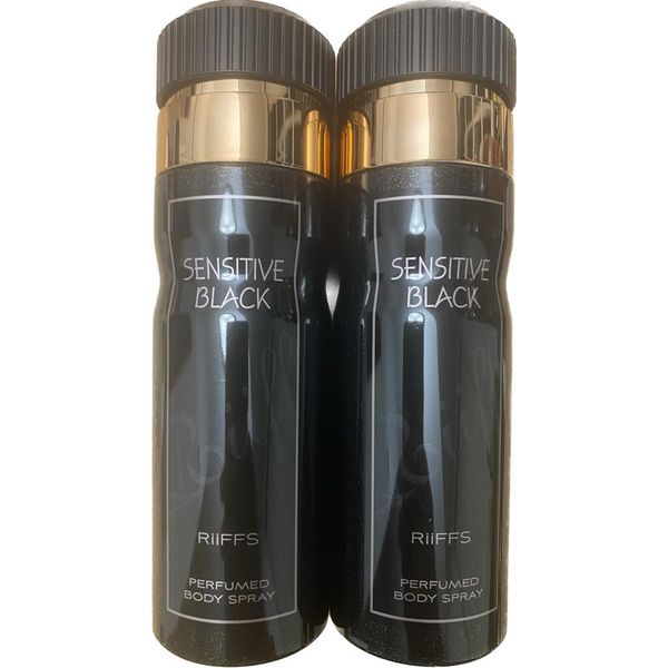 RIFFS Sensitive BLACK Perfumed Body spray  200 ml  FREE SHIPPING✅