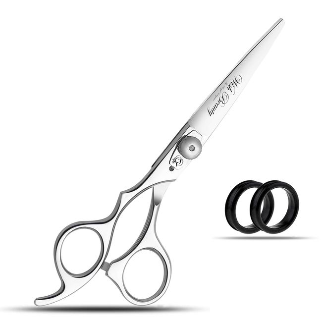 Left Handed Hairdressing Scissors Hair Scissor, Glamified Professional Sharp Left Hand Barber Scissors 6.5” Lefty Hair Cutting Scissors, Hairdresser Scissors Salon Haircut Scissors Shears for Women