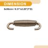 Partuto 10 Pcs Universal Motorcycle Exhaust Pipe Spring - Metal Silver Tone