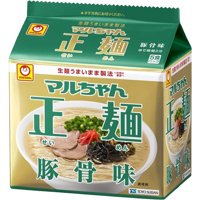 Maru-chan Seimen Noodles, Pork Bone Flavor, 5 Servings