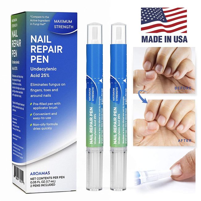 Aroamas Fungus Nail Repair Pen for Nail Renewal 2Pcs, MADE IN USA