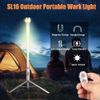 Rechargeable LED Camping Light Long Flashlight with Remote & Retractable Tripod