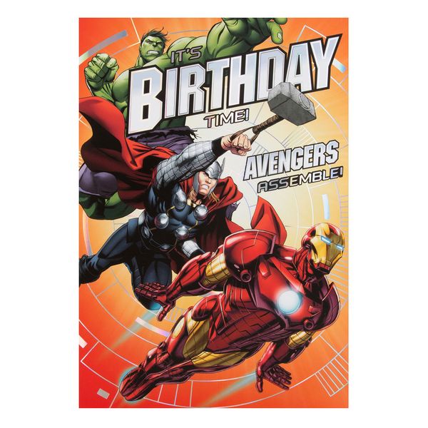 Hallmark Avengers Birthday Card 'Assemble' - Medium