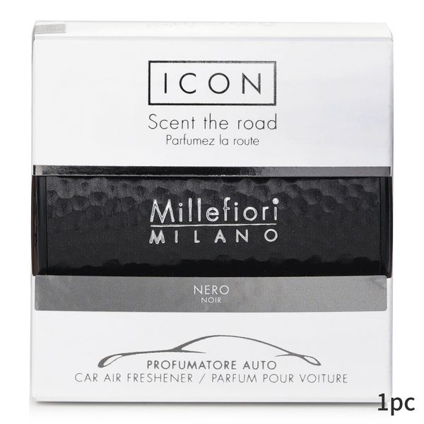 Millefiori Car Diffuser Millefiori Car Icon Metal Black Car Air Freshener - Nero 1pc Home Fragrance Mother&#39;s Day Present Gift 2023 Popular Brand Cosmetics