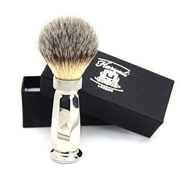 Synthetic Hair Shaving Brush Stainless Steel Handle with Classical Box Presant