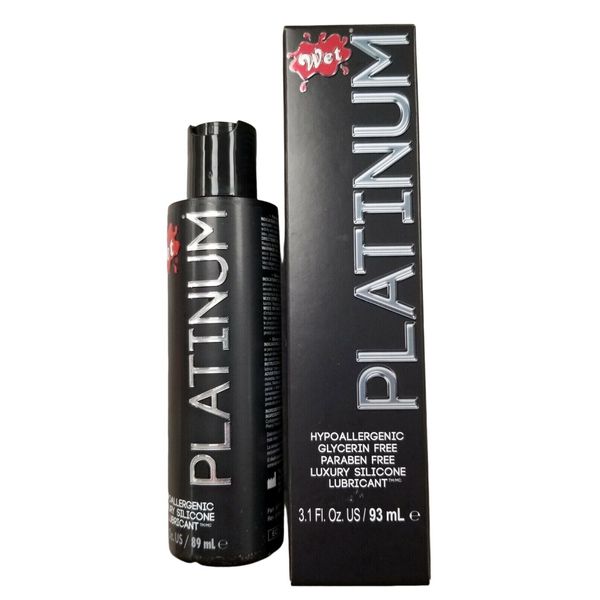 Wet Platinum Silicone Based- Personal Lubricant 3.1oz BOX MAY VARY ^