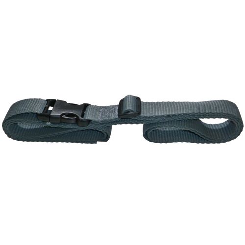 Benristraps 25mm Strap with Quick Release Buckle and Length Adjuster (1 metre, grey)